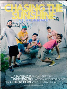 Chasing the Sunshine Album Release With Jayniac Jr, Wintermute, and Try This at Home performing at Junction Underground