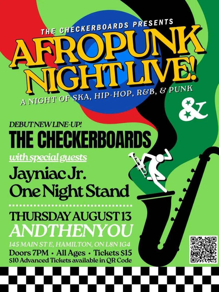 Afropunk Night Live! The Checkerboard welcomes special guests Jayniac Jr and One Night Stand